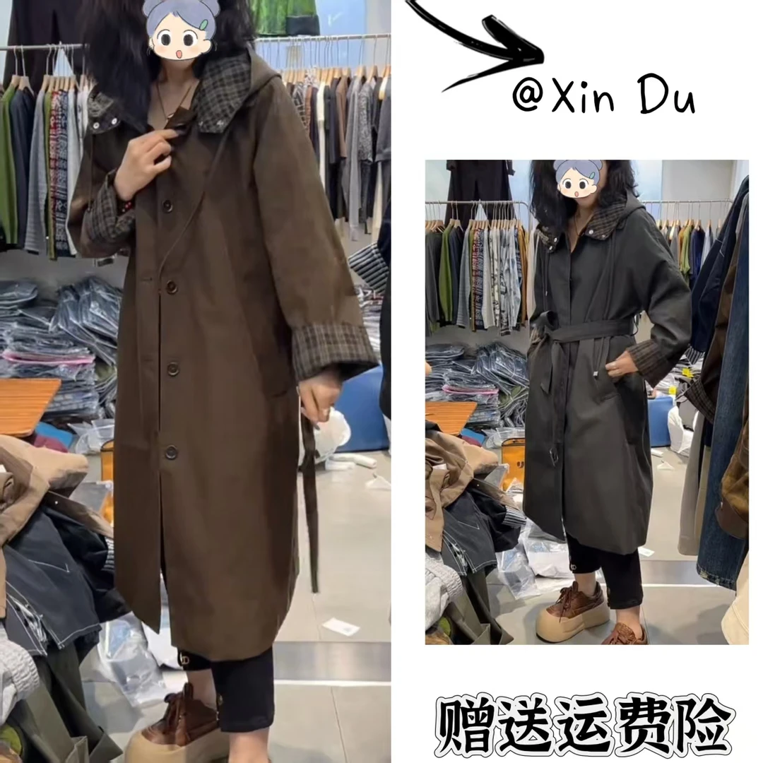 2025秋季新款时尚显瘦气质女士网红洋气风衣百搭款D23532