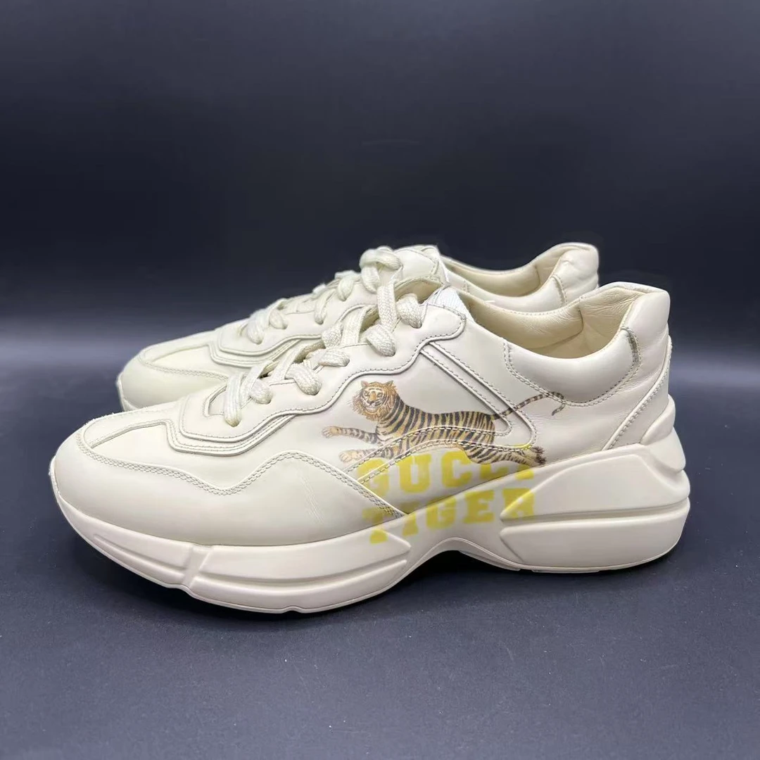 95新 GUCCI/古驰 男士时尚老虎图案老爹鞋40码lb466