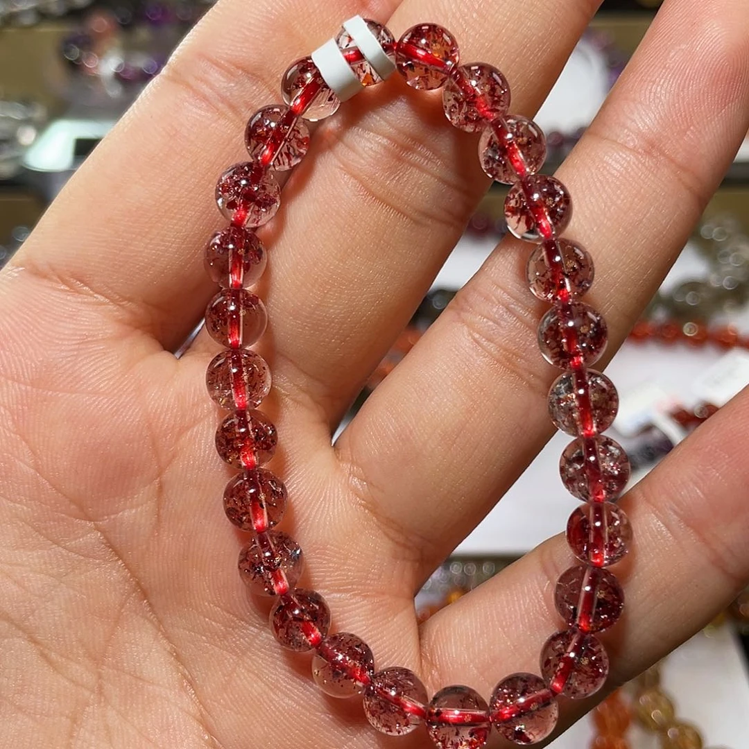 水晶手链未镶嵌金草莓 7m