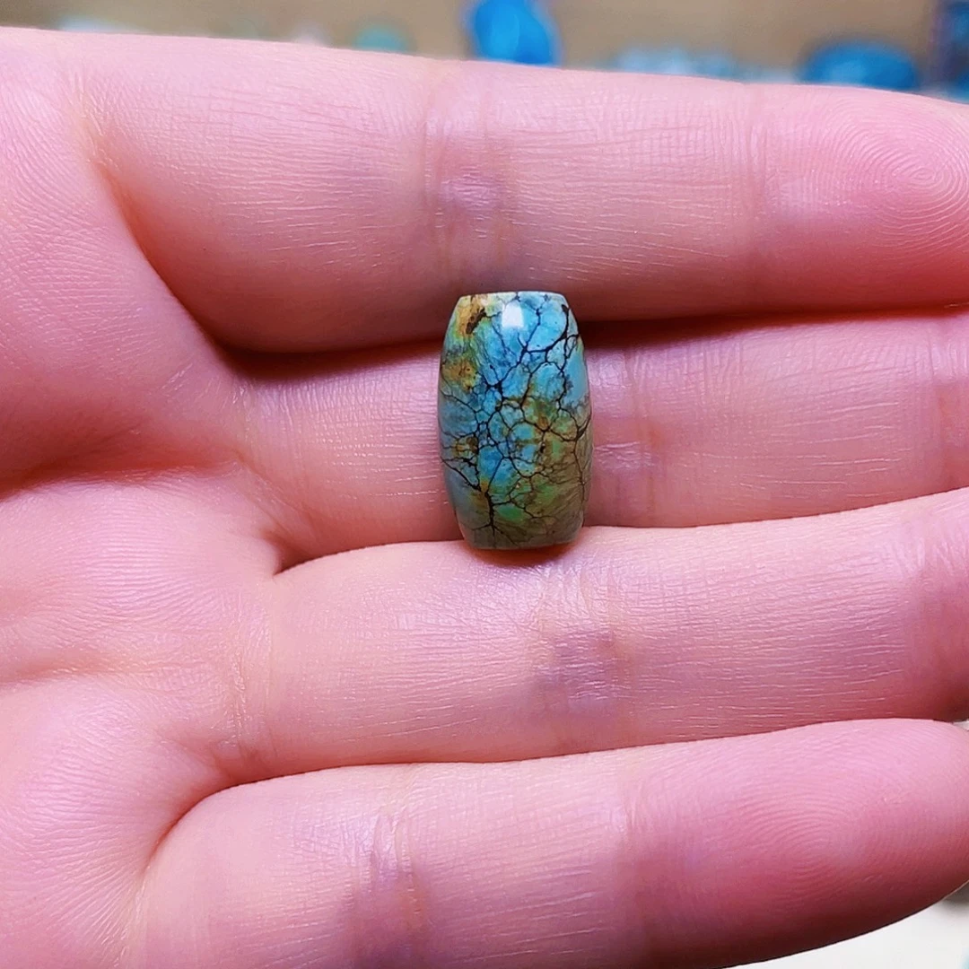 文***文未镶嵌绿松石原矿绿松石