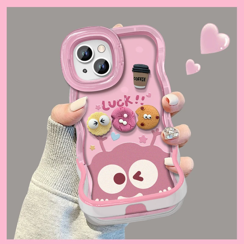 煤球咖啡适用苹果vivo华为oppo小米iPhone16板凳双支架手机壳