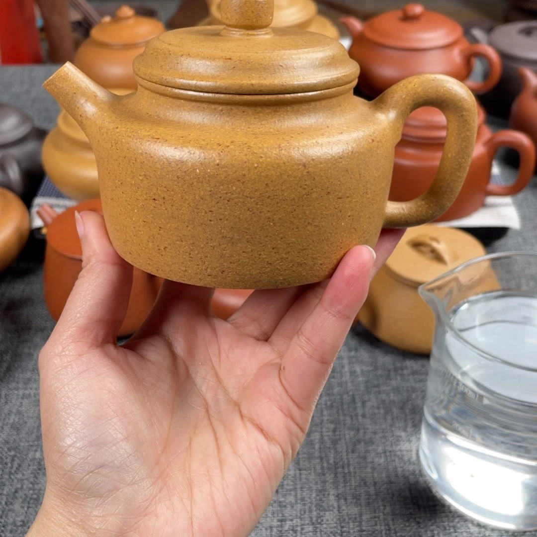 紫砂茶壶30目黄金段230德钟全手