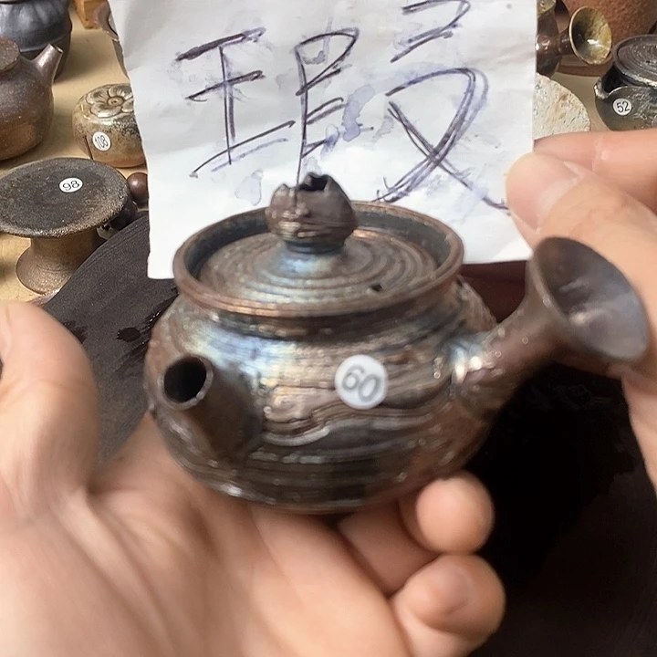 杯手工粗陶、柴烧茶器