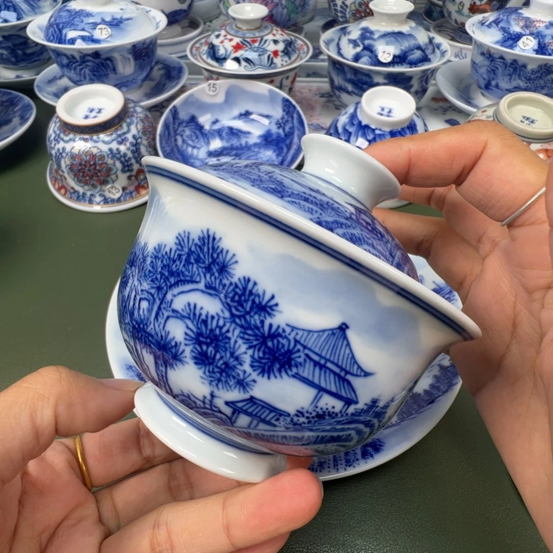 陶瓷景德镇纯手工纯手绘茶具木木50