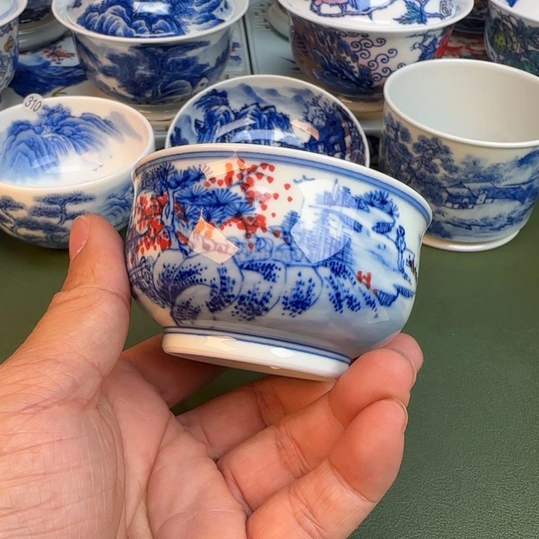 纯手工纯手绘茶具石头316