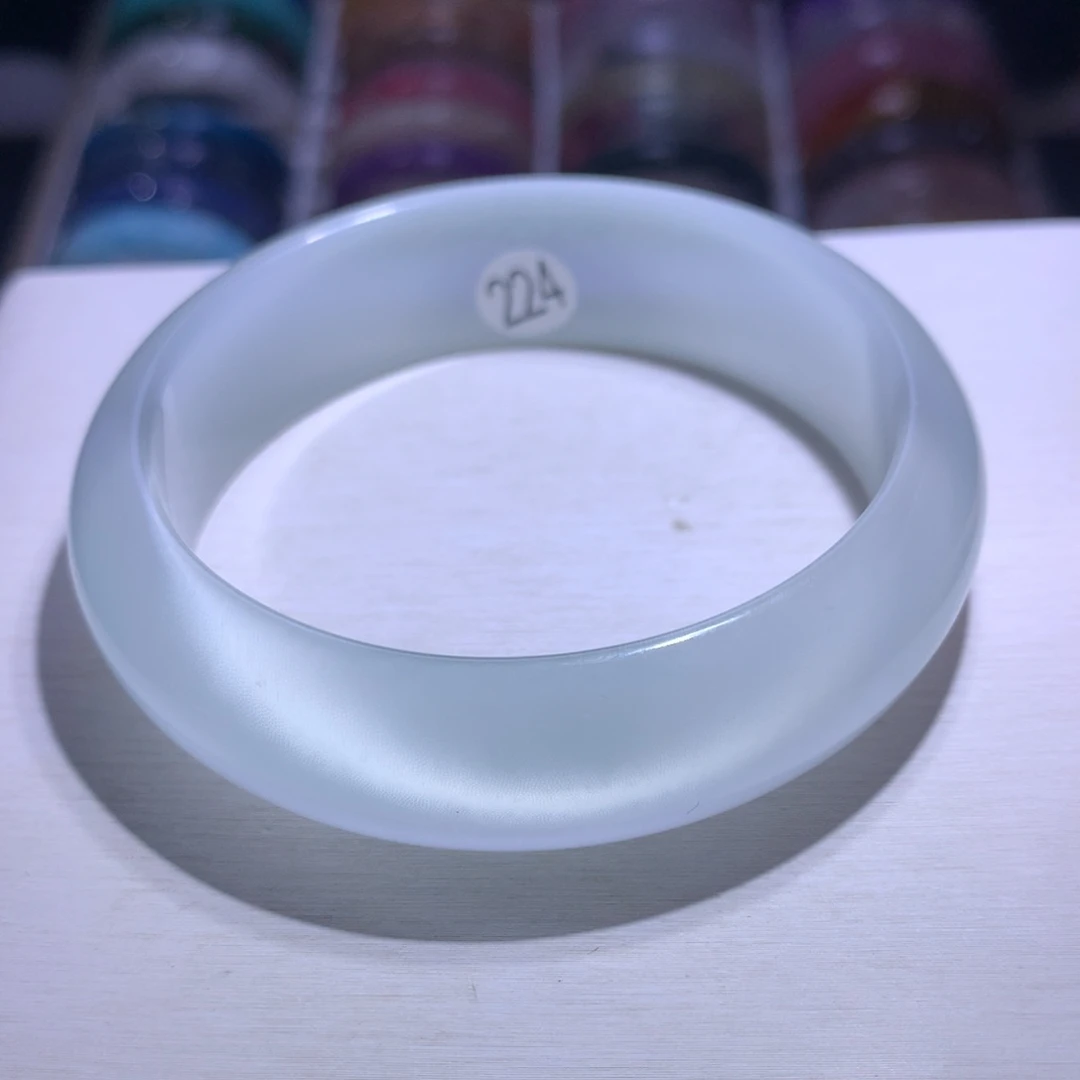 银S925镶嵌手镯水晶猫眼60.2圈224