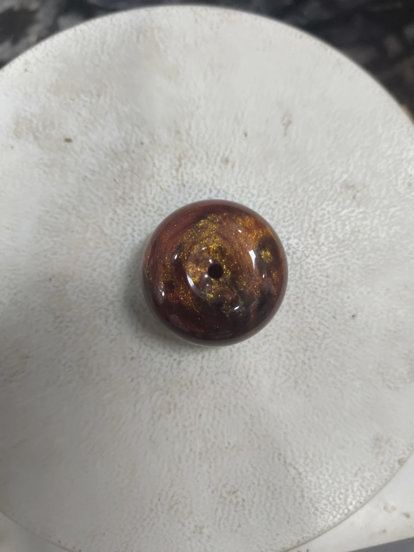 定制工艺珠黑金丝平安扣-2043