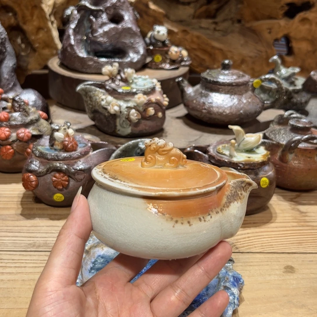 柴烧茶具手工茶杯