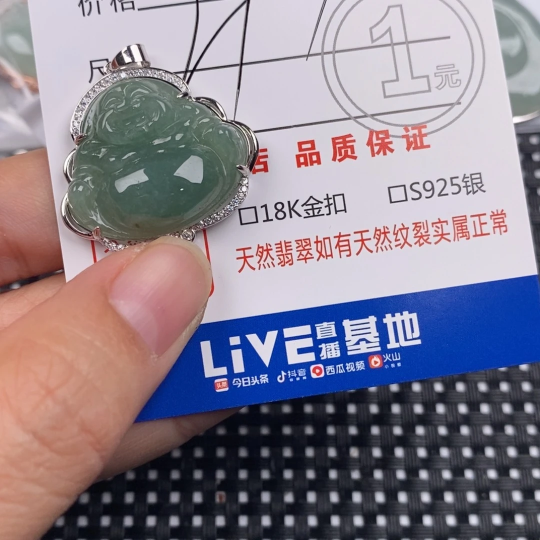 翡翠银S925镶嵌颈饰