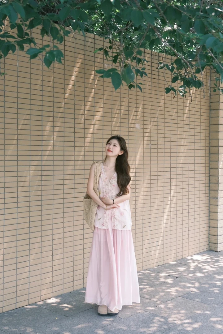 2025夏季新款慵懒温柔风无袖衬衫上衣百搭半身裙两件套装高级感