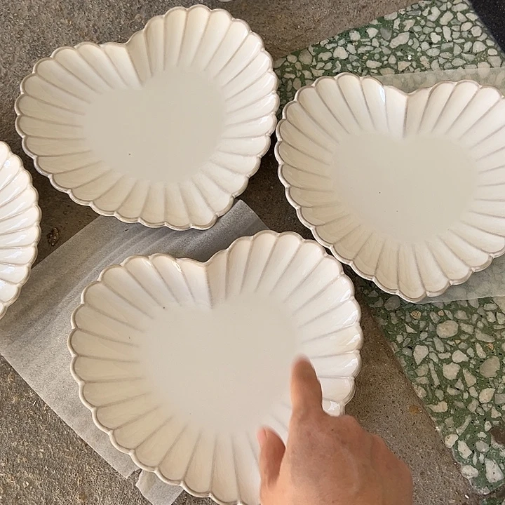 瓷片默认瑕疵商品心3个