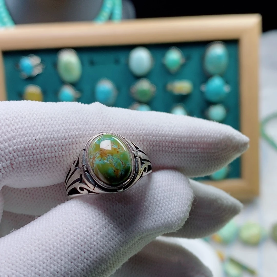 绿松石银S925镶嵌颈饰