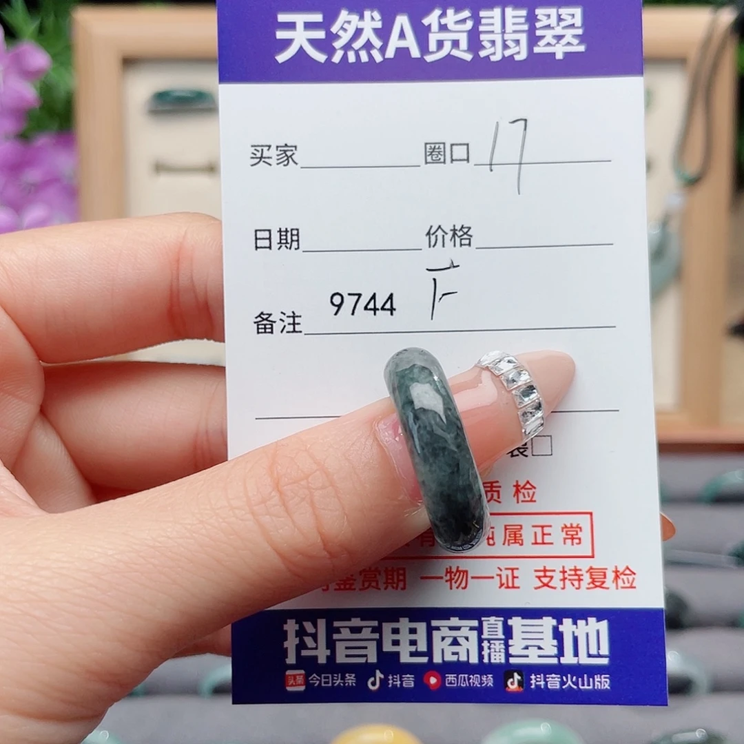 翡翠未镶嵌戒指F9744
