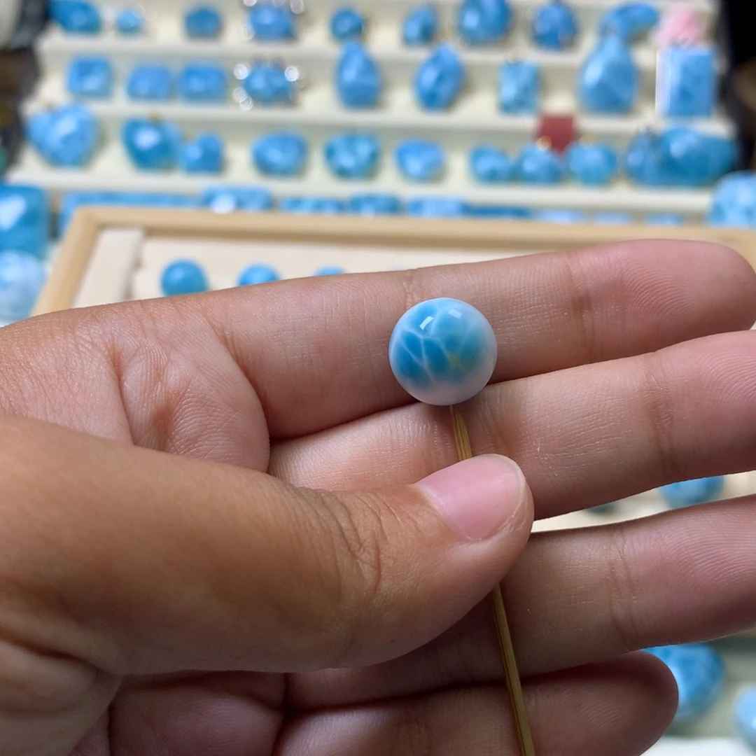 针钠钙石（海纹石）未镶嵌珠宝半成品王*么