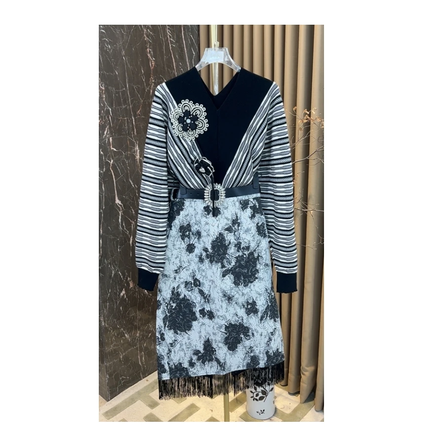 芙娜妮轻奢秋冬新款法式优雅气质套装复古显瘦名媛女装F2510213