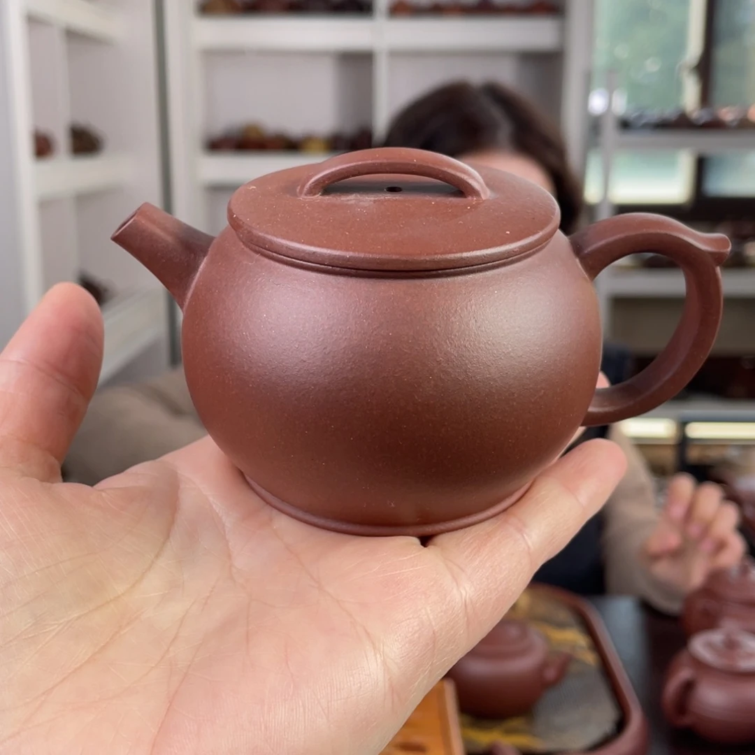 紫砂茶壶底槽清圆瓦160cc