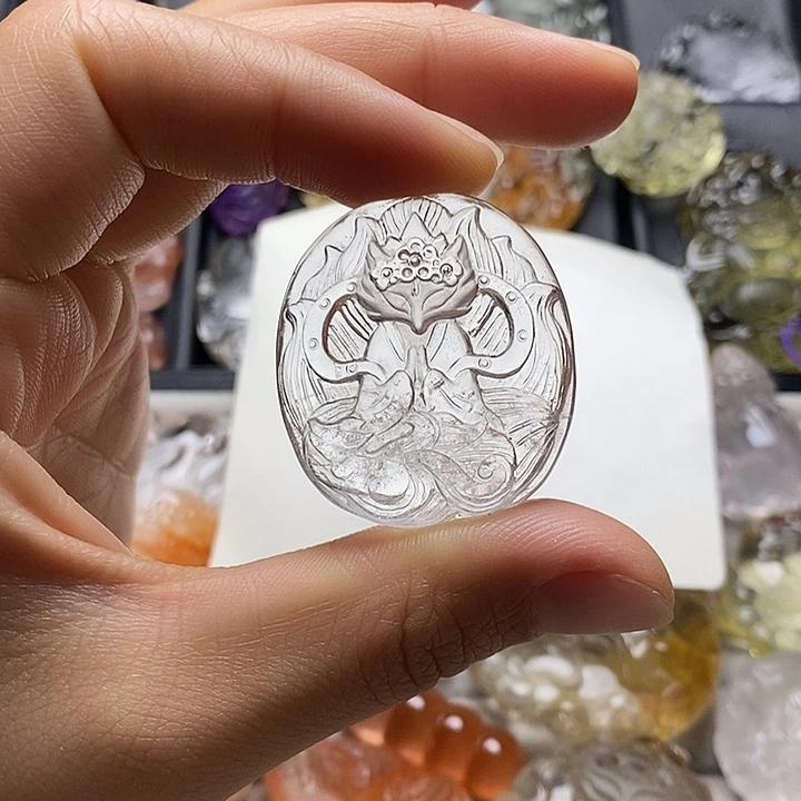 水晶未镶嵌颈饰水晶吊坠