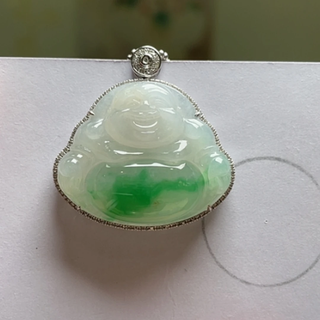 【闪购商品】吊坠(不含链)18K金镶嵌翡翠