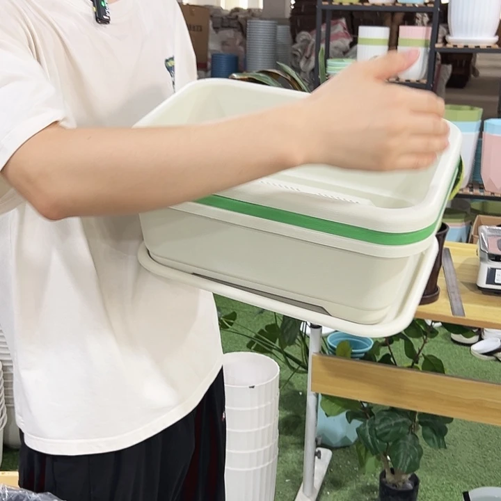 宽体小菜盆长38.5宽29高14.5混色带托3只