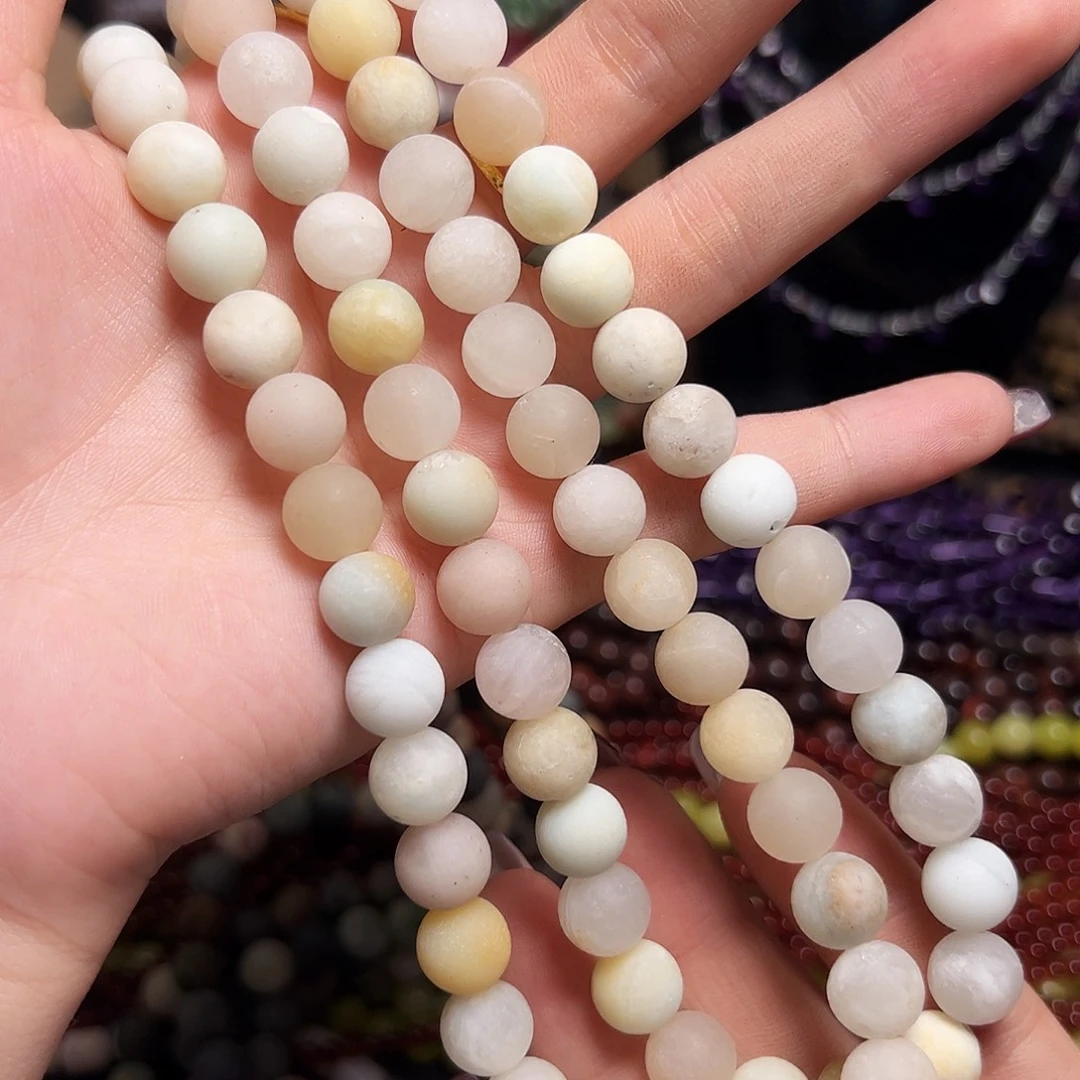 玛瑙/玉髓足银镶嵌珠宝半成品Z51。10m天然福利价磨砂白玛瑙