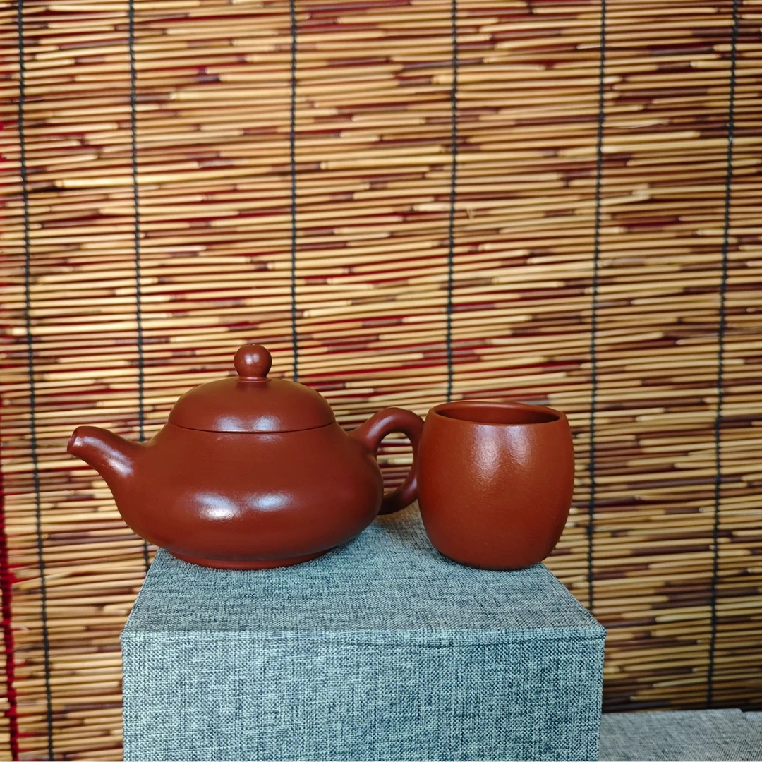 DT026玉乳大红袍+DT688高主人杯大红袍全手工紫砂壶