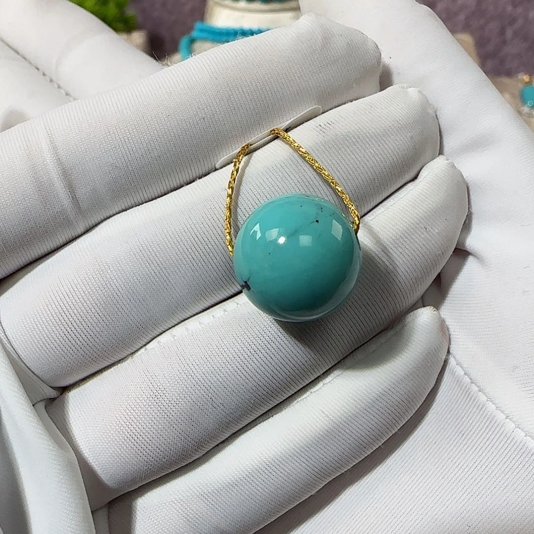 绿松石未镶嵌14mm➕单珠