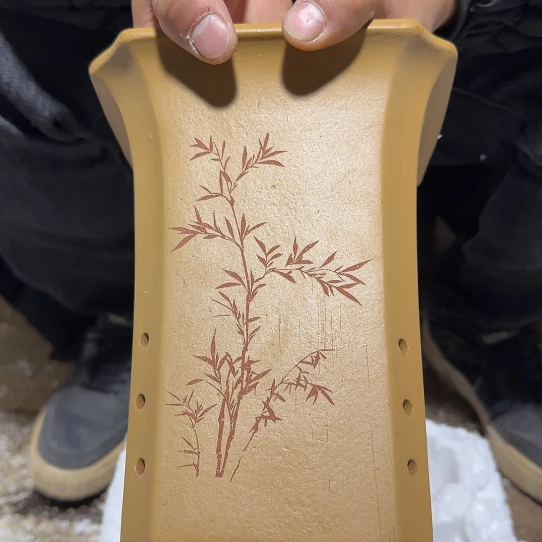 紫砂花盆口径17厘米