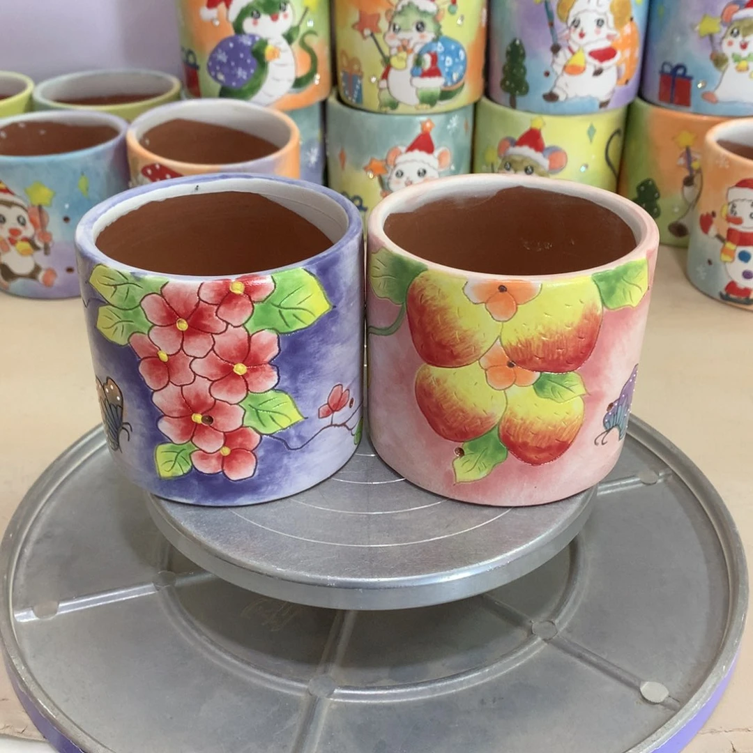 福利花盆，手绘花盆