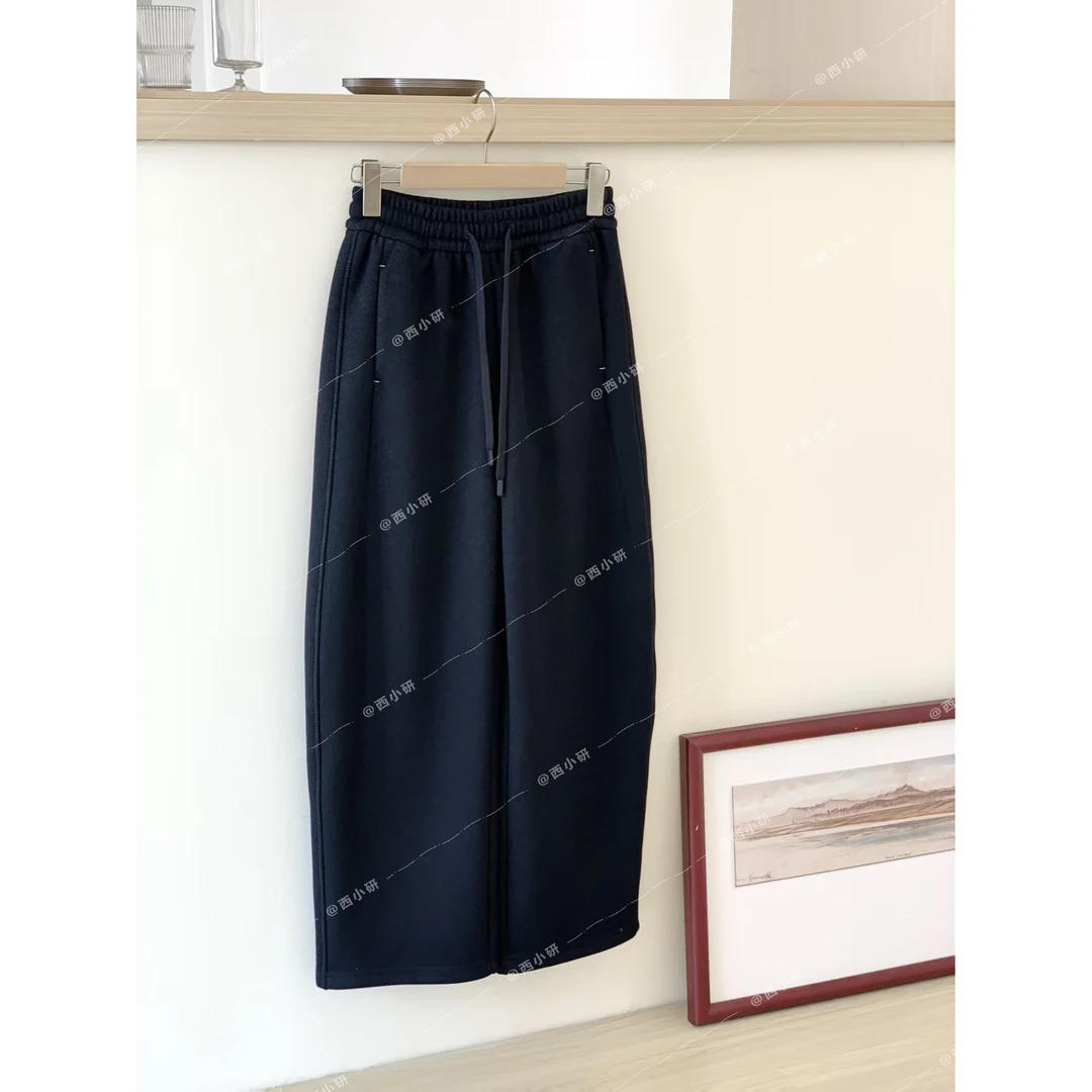 【奶芙裤】显瘦加绒加厚 醋酸绵羊毛 弹力宽松女弯刀裤洋气外穿秋冬