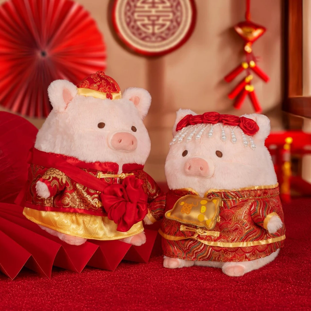 正版TOYZERO罐头猪周边LULU猪结婚公仔毛绒娃娃新婚礼物女生新年