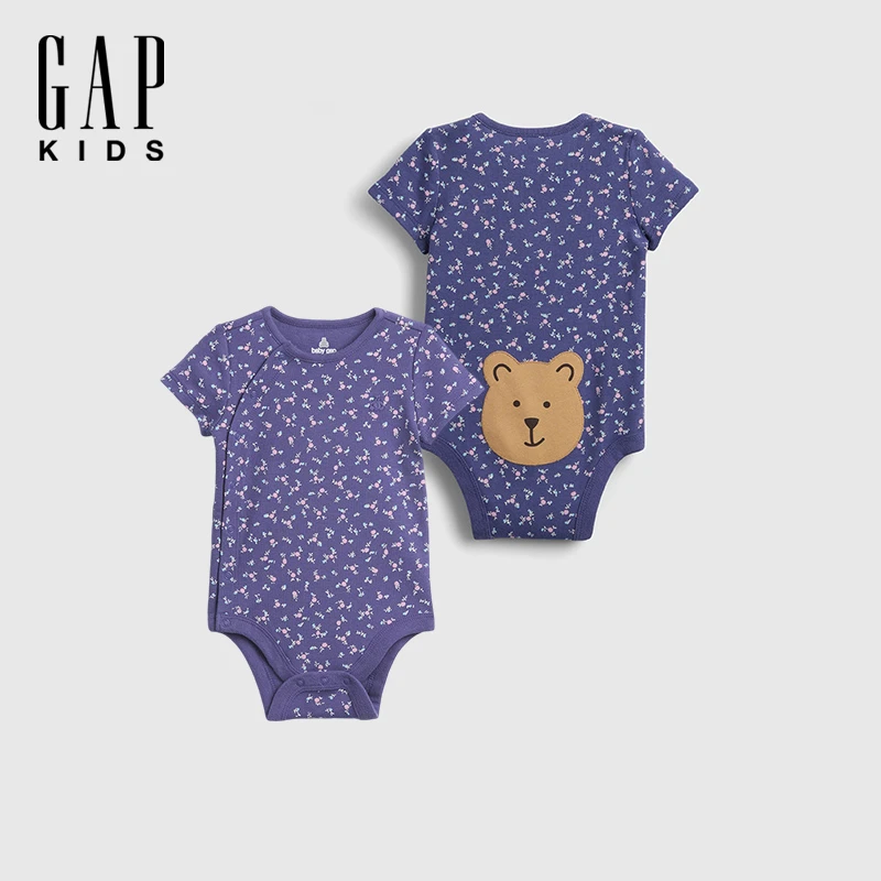 婴儿2025夏季新款小熊短袖连体衣儿童装包屁衣亲肤美版805377