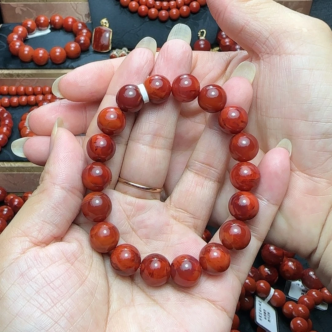 五***草南红玛瑙未镶嵌手串