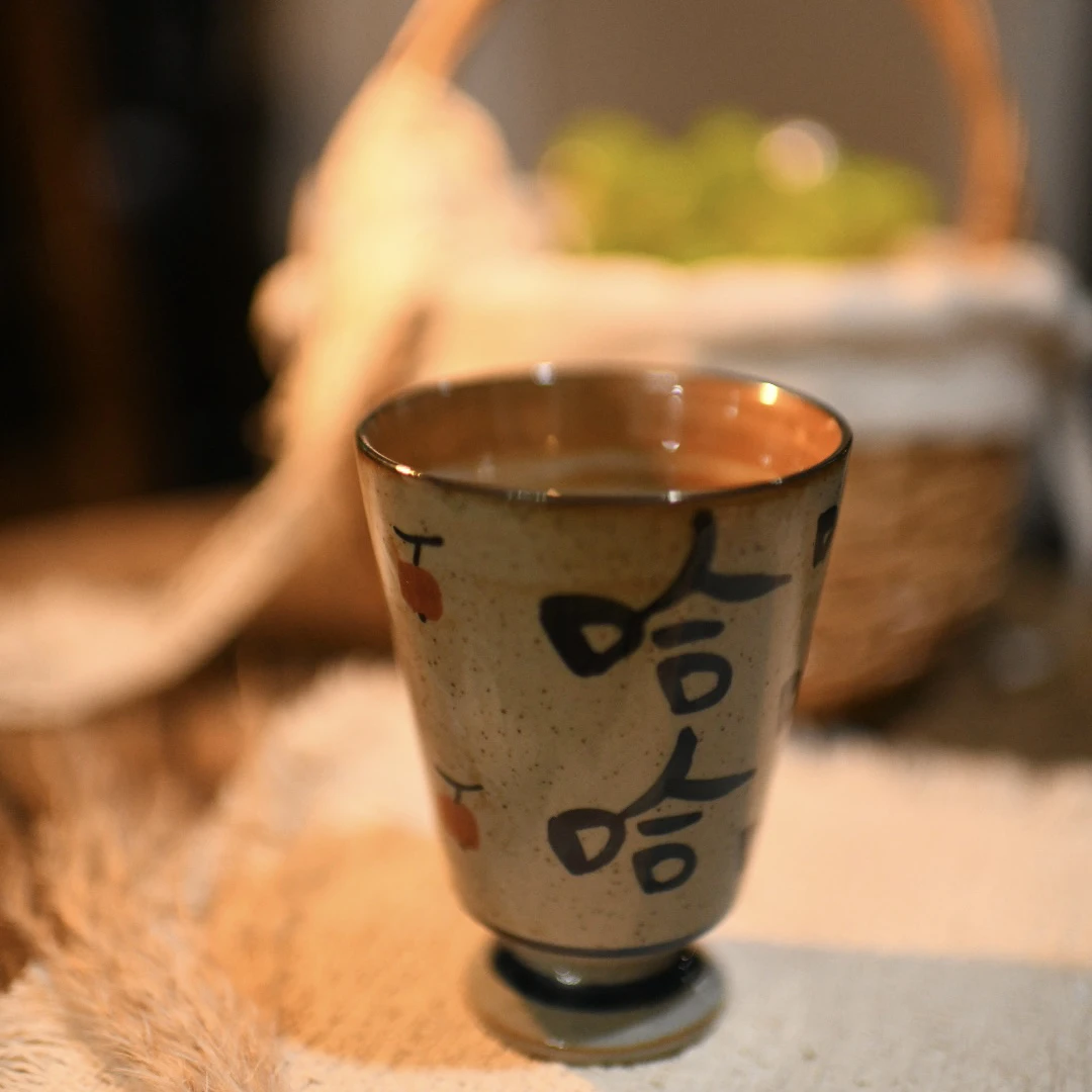 哈哈杯手绘釉下彩高温家用马克杯早餐杯200ml