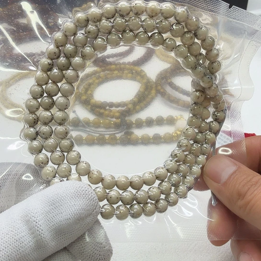 星月菩提吊坠35一物一图糯冰绿背通体龙蛋7圆108