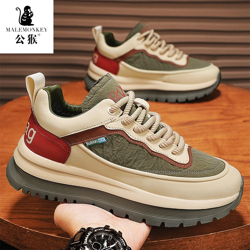 公猴男鞋冬季爆款复古百搭休闲阿甘鞋男运动厚底增高跑步老爹潮鞋