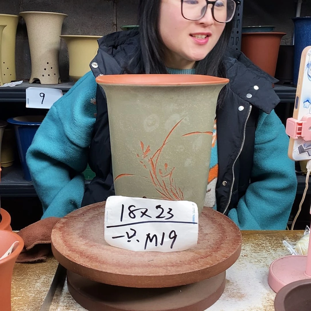 紫砂一只花盆货号M19