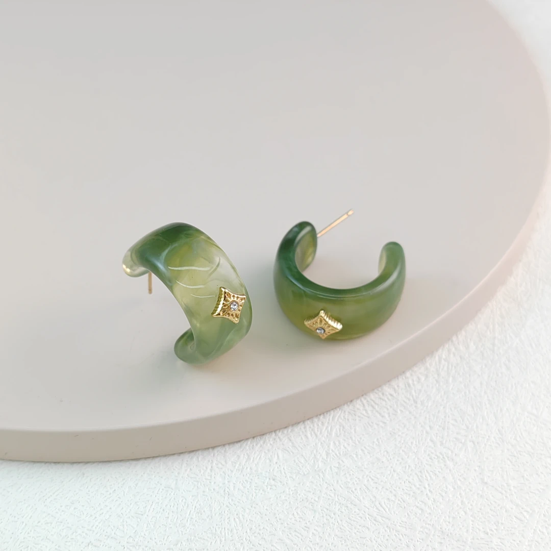 XUPING/旭平首饰 不锈钢琉璃耳饰 新年气质款 GDJ T001058787