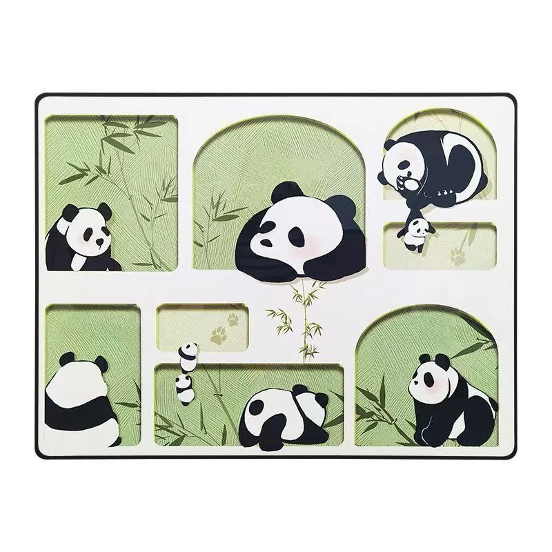 电表箱遮挡装饰画客厅餐厅背景墙挂画现简约家用配电箱画入户熊猫