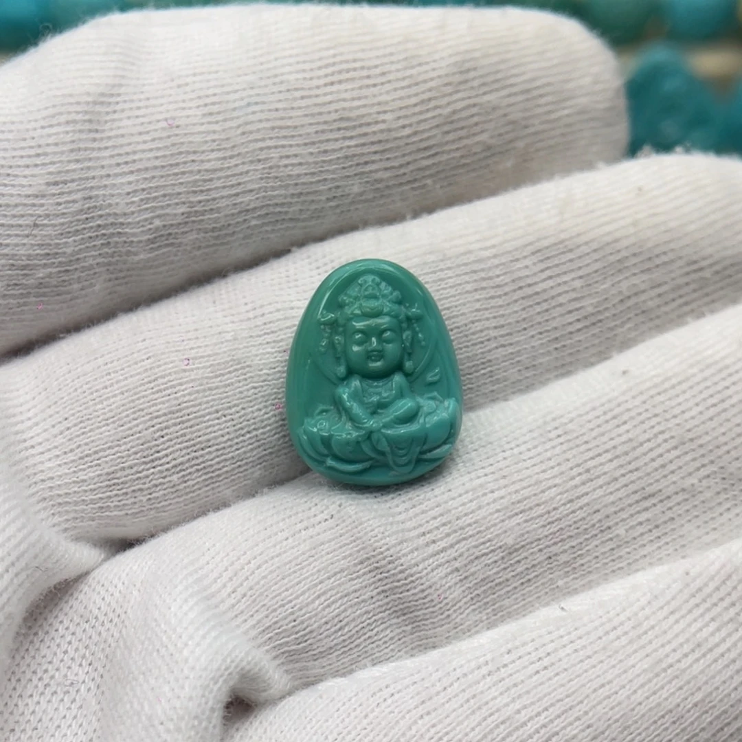 绿松石未镶嵌颈饰卡13.8-17.7-7