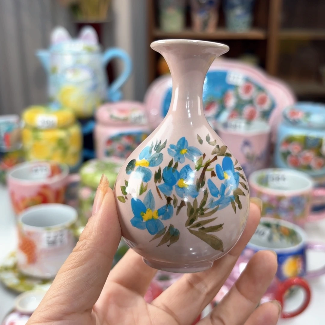 景德镇手绘高温釉下彩陶瓷茶具