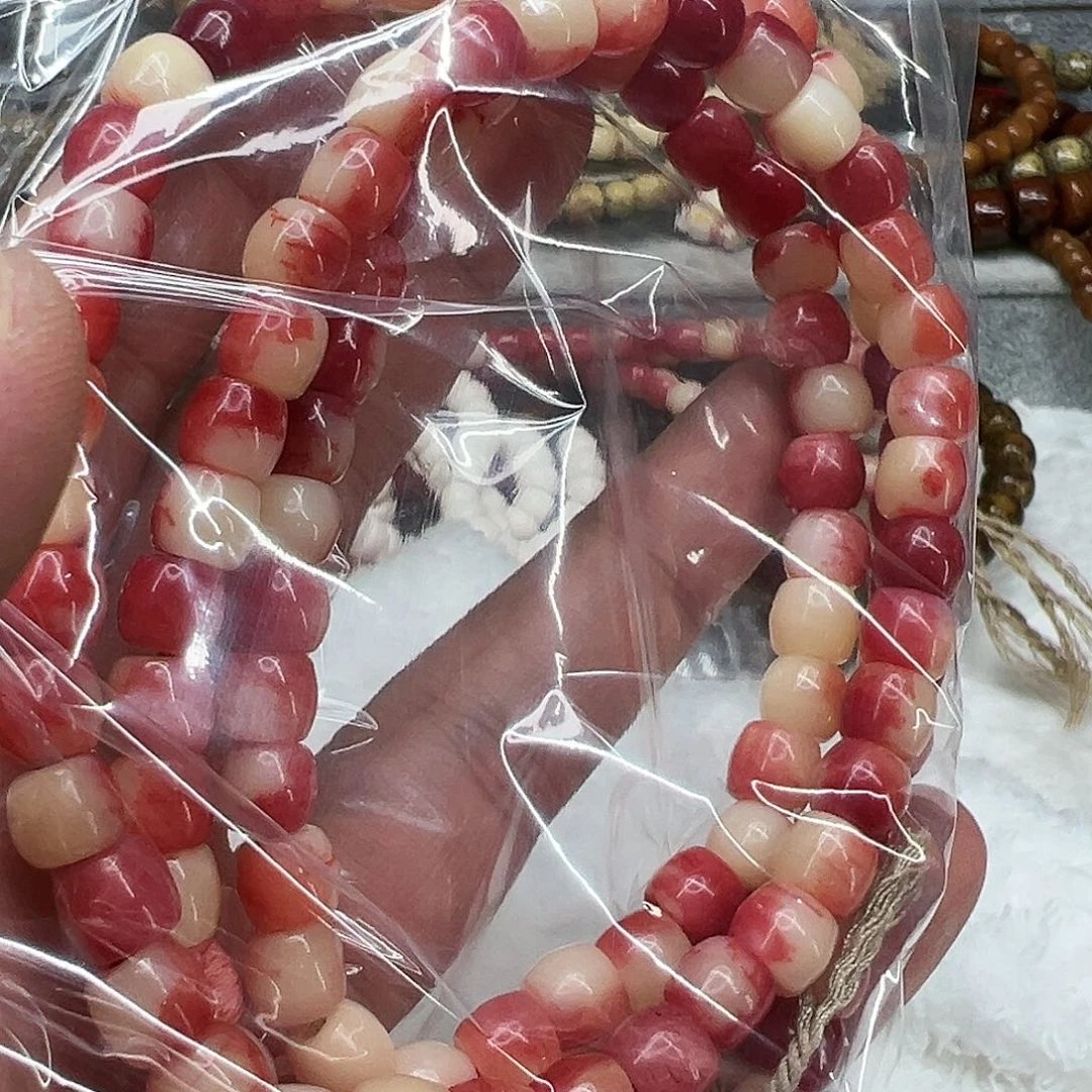 驼骨手串/手链89红驼骨8×7直切108有粽裂