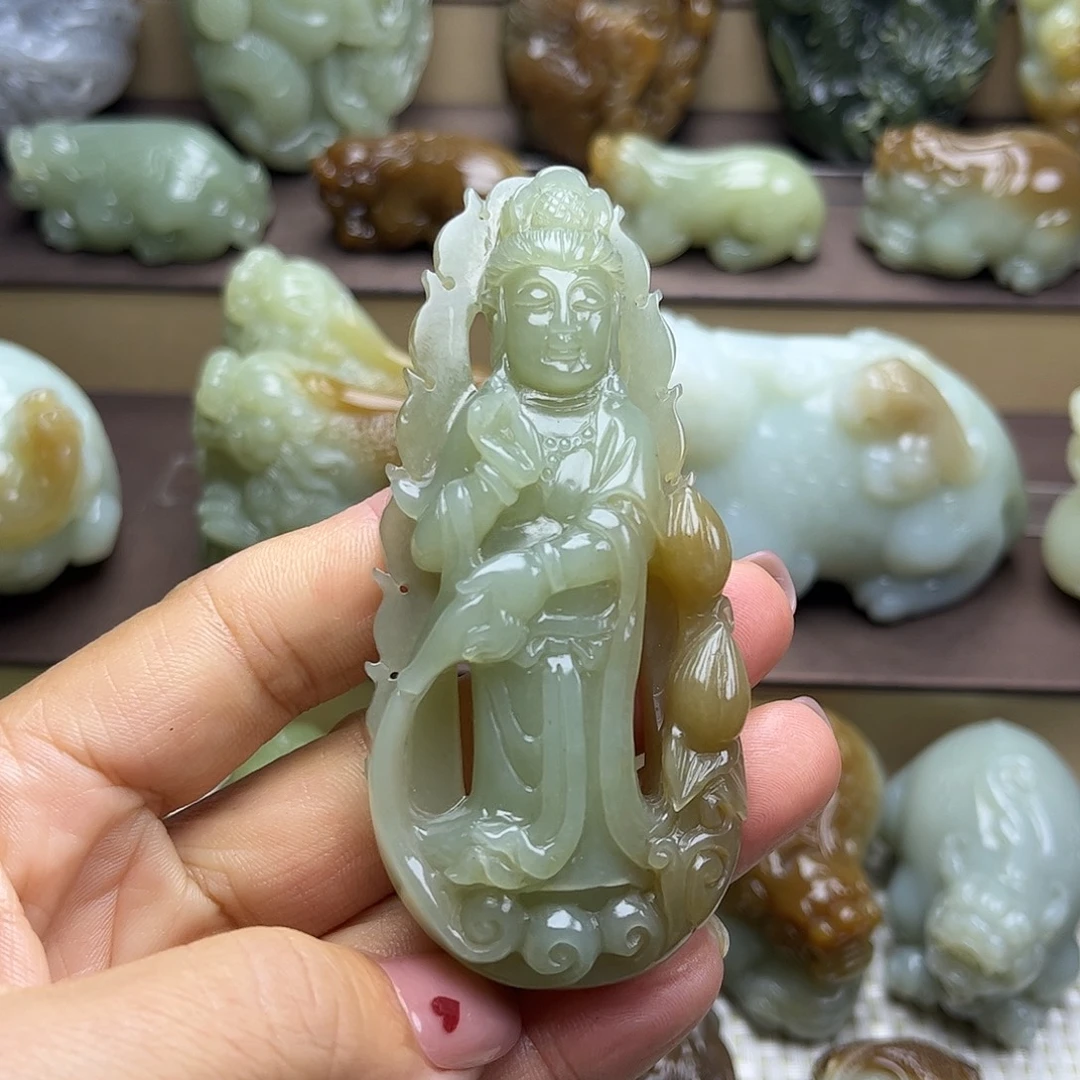 和田玉未镶嵌挂件