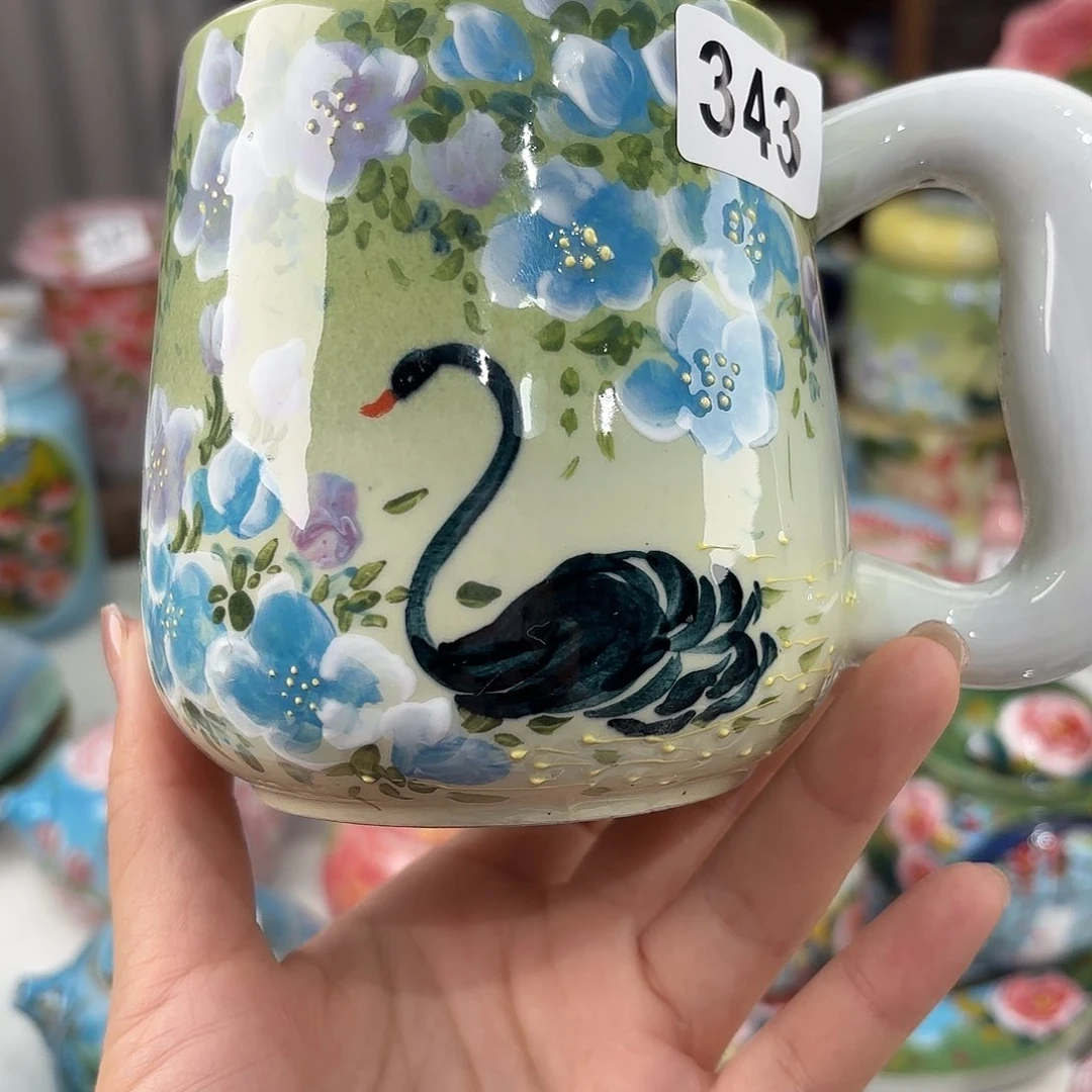 景德镇手绘高温釉下彩陶瓷茶具