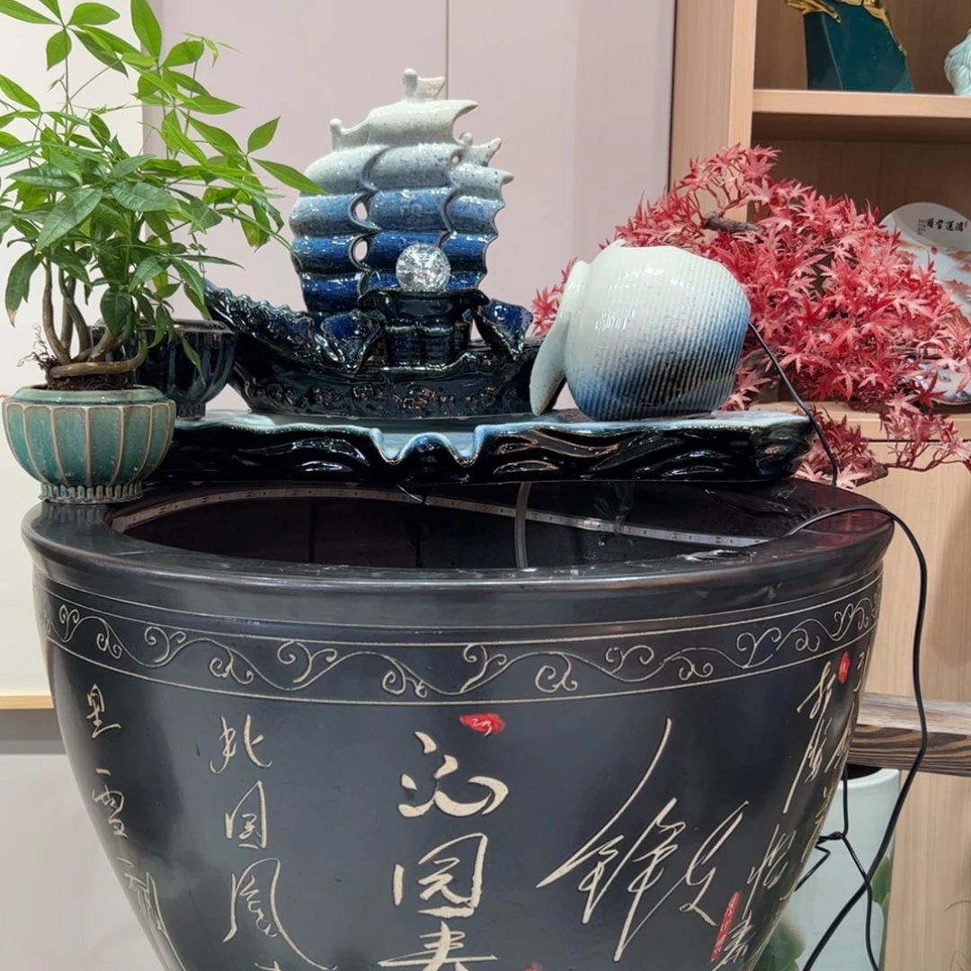 陶瓷景德镇陶瓷流水摆件