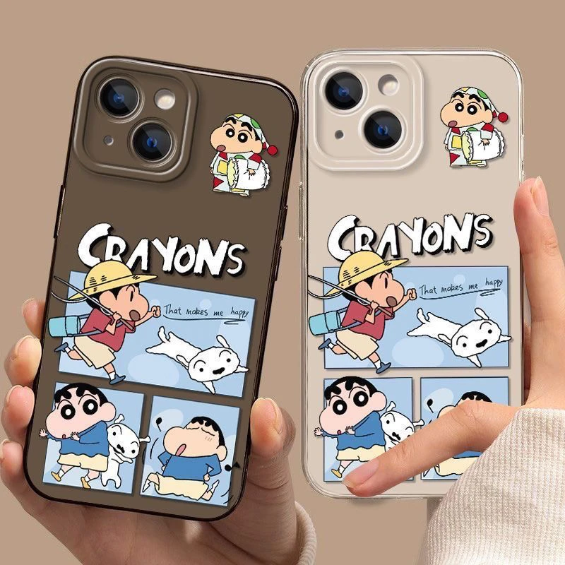 蜡笔小新苹果13手机壳 全包防摔新款男女 新款硅胶 卡通保护套