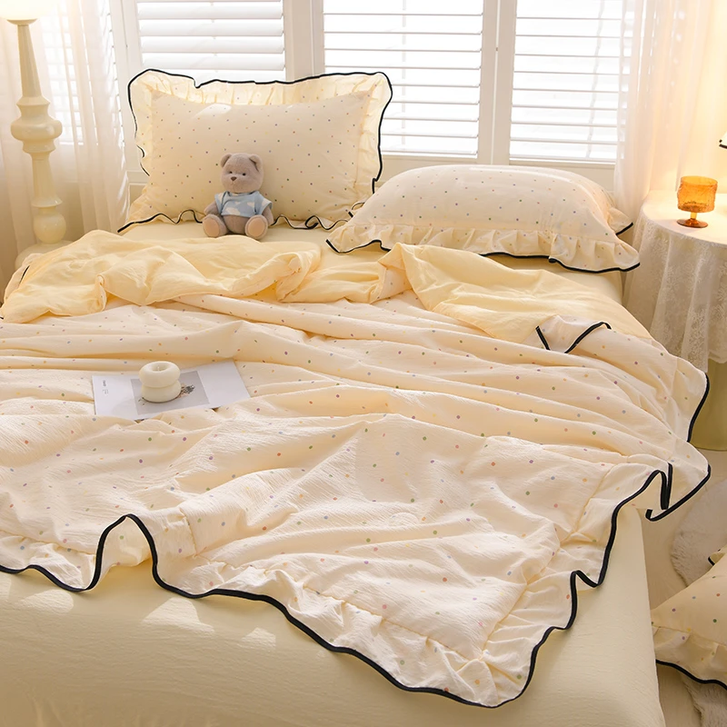 【被套款】特价四件套双层皱皱纱学生情侣80支床品床单清新小碎花