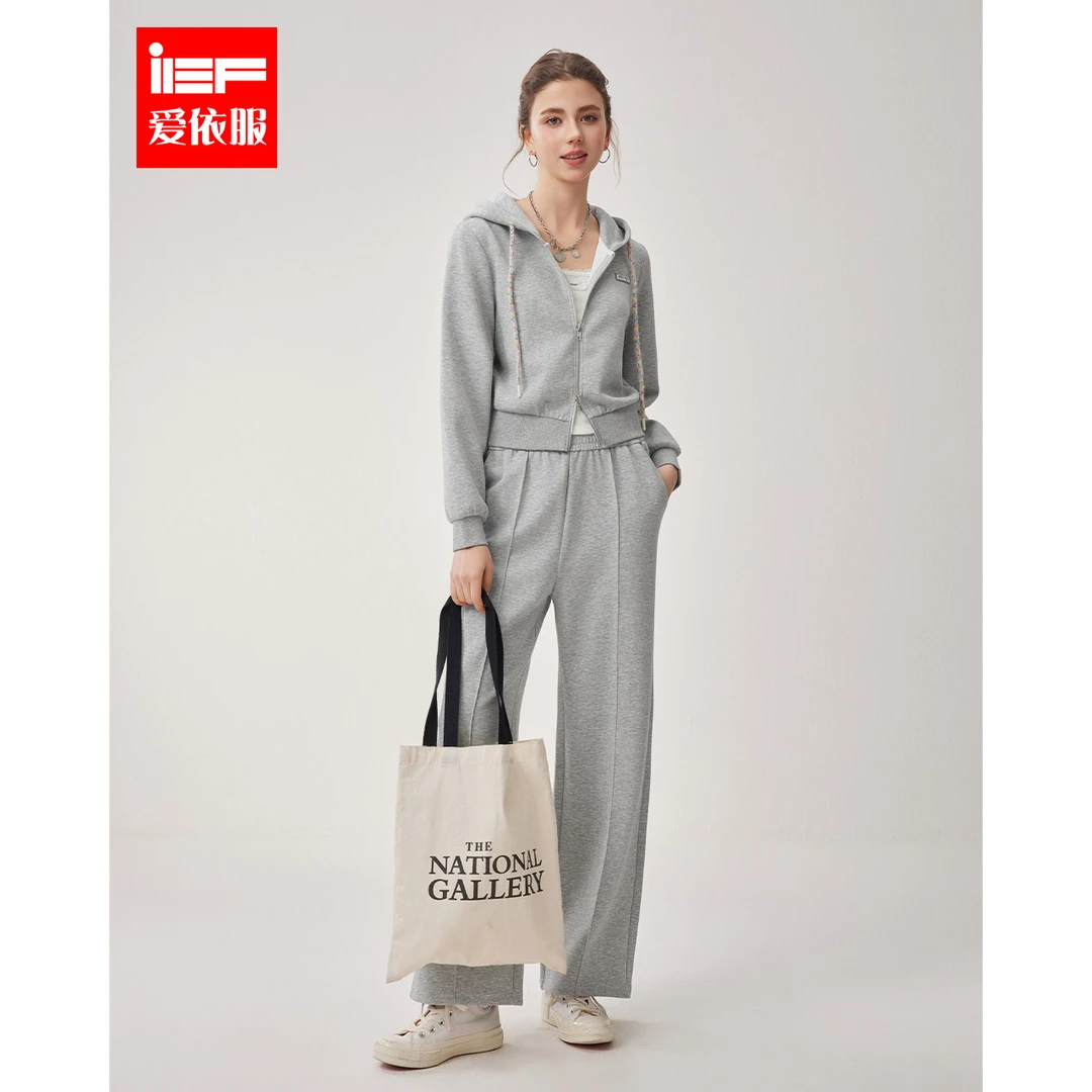 IEF/爱依服套装秋季新款韩版简约洋气运动风显瘦上下套裤欧若风