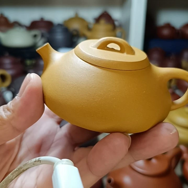 紫砂茶盘原矿黄金段泥乳瓢170cc半手工