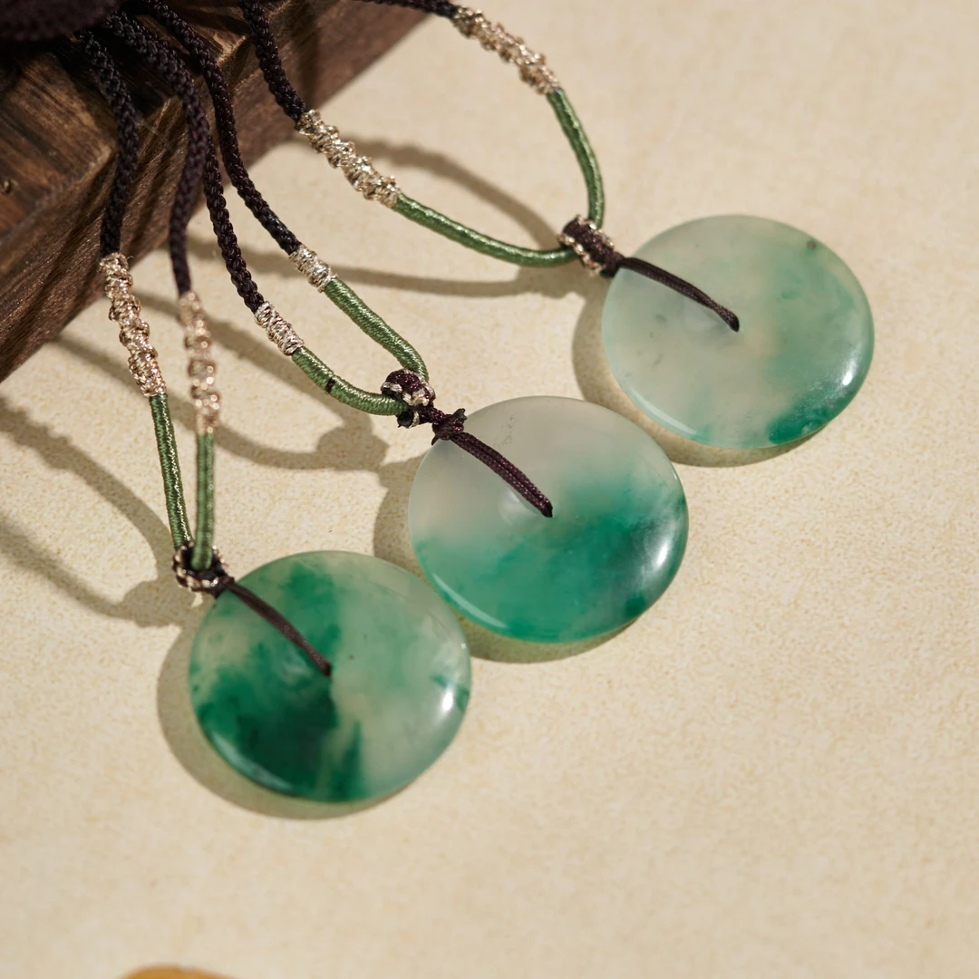 【玉总珠宝】独龙玉平安扣吊坠项链贵气礼物多样性发一CAN1700056