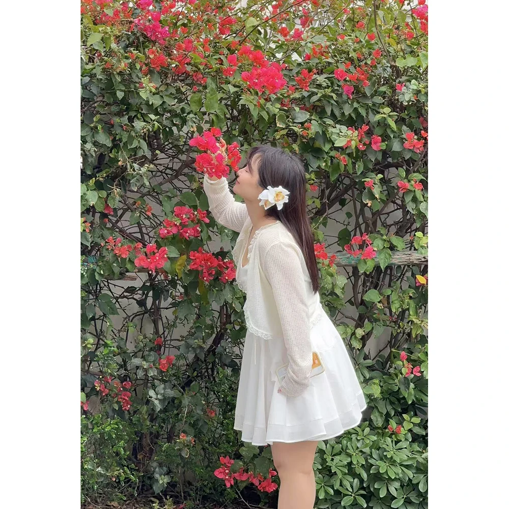 “月夏白栀”S微胖大码女装时尚休闲设计感U型领吊带连衣裙HZ205播
